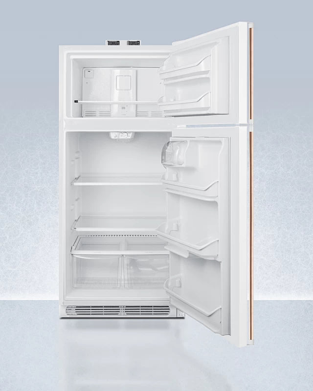 30" Wide Break Room Refrigerator-freezer With Antimicrobial Pure Copper Handle - (BKRF18WCP)