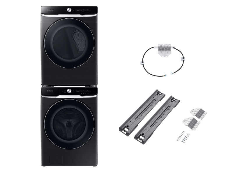 Front Load Washer with OptiWash and CleanGuard™, Dryer with Super Speed Dry, MultiControl™ Kit and Stacking Kit set - (BNDL1624464353956)