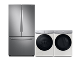 3-Door French Door Refrigerator, AI Powered Smart Dial Front Load Washer and AI Powered Smart Dial and Super Speed Dry Dryer package - (BNDL1629229376428)