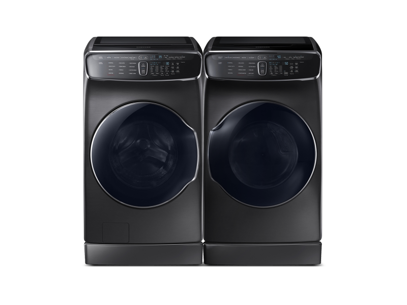 Smart FlexWash Washer, Smart FlexDry™ Dryer and two matching risers package - (BNDL1629234808430)