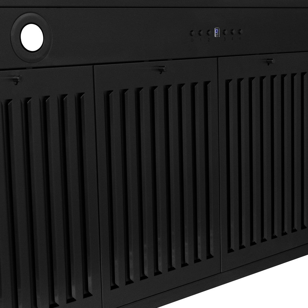 Autograph Edition 48 in. Black Stainless Steel Wall Mount Range Hood With Polished Gold Handle - (BSKB4Z48G) -