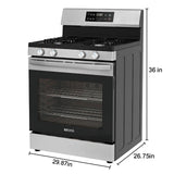 Bevoi BSPGG3003SS 30 inch Freestanding Rear Control OPP Gas Range in Stainless Steel