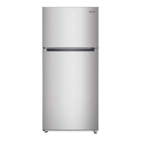 Bevoi BVIREF18NHSS 18 cu. ft. stainless steel top freezer refrigerator, front view