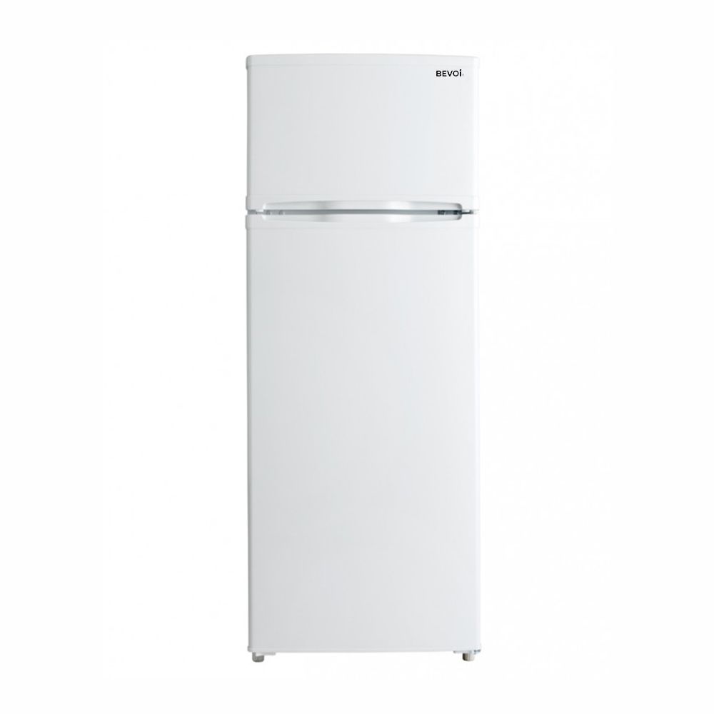 Bevoi BVIREF7W 7.3 cu. ft. stainless steel top freezer apartment refrigerator – front view