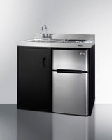 39" Wide All-in-one Kitchenette - (C39ELGLASSBK) - SUMMIT