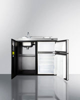 39" Wide All-in-one Kitchenette - (C39ELGLASSBK) - SUMMIT