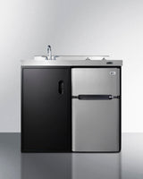 39" Wide All-in-one Kitchenette - (C39ELGLASSBK) - SUMMIT