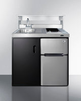 39" Wide All-in-one Kitchenette - (C39ELGLASSBK) - SUMMIT