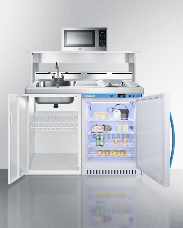 48" Wide All-in-one Wellness Room Kitchenette With Microwave - (C48ELMCMW)
