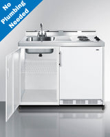 48" Wide Mobile All-in-one Kitchenette, No Plumbing Needed - (C48ELPUMPMB)