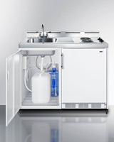 48" Wide Mobile All-in-one Kitchenette, No Plumbing Needed - (C48ELPUMPMB)