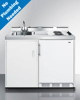 48" Wide Mobile All-in-one Kitchenette, No Plumbing Needed - (C48ELPUMPMB)
