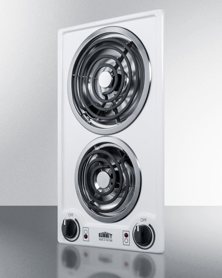 12" Wide 115v 2-burner Coil Cooktop - (CCE211WH)