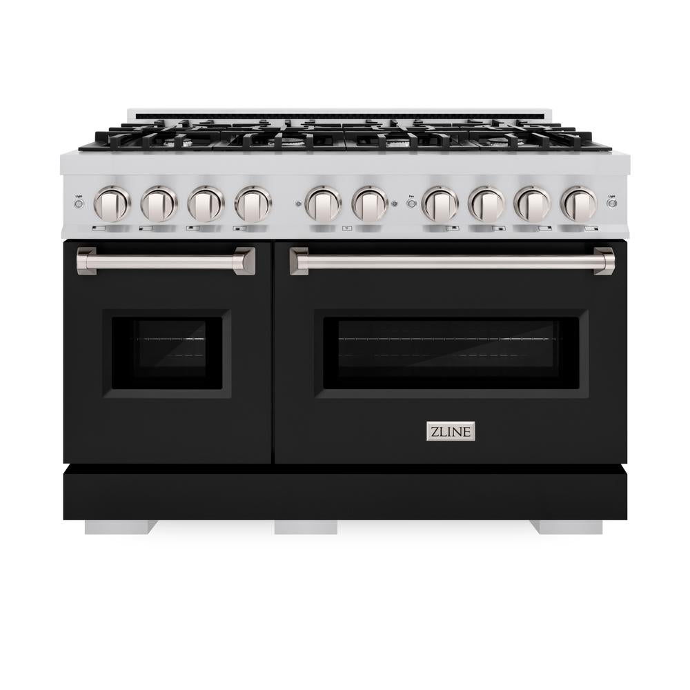 48 in. 6.7 cu. ft. Classic Double Oven Dual Fuel Range with 8 Burner Gas Cooktop - (CDRBLM48) -