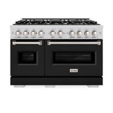 48 in. 6.7 cu. ft. Classic Double Oven Dual Fuel Range with 8 Burner Gas Cooktop - (CDRBLM48) -