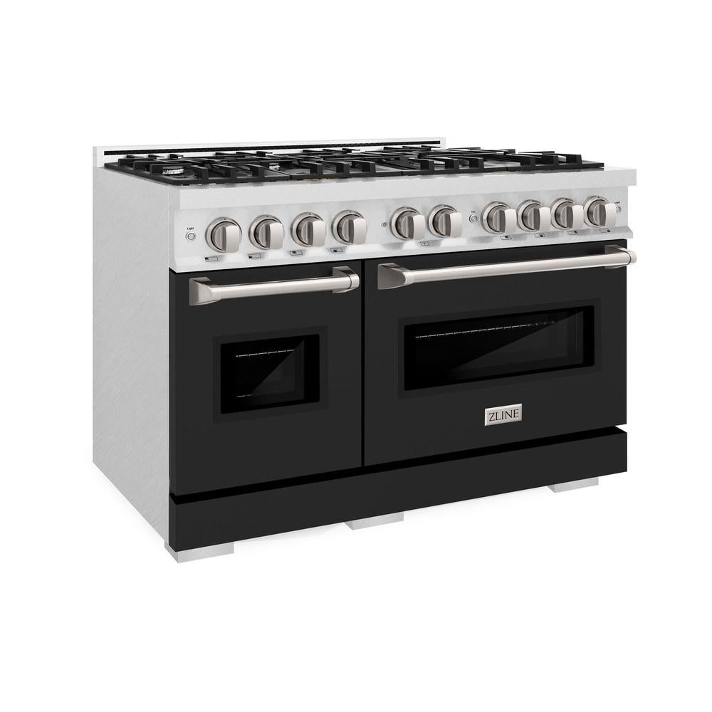 48 in. 6.7 cu. ft. Classic Double Oven Dual Fuel Range with 8 Burner Gas Cooktop - (CDRSBLM48) -