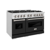 48 in. 6.7 cu. ft. Classic Double Oven Dual Fuel Range with 8 Burner Gas Cooktop - (CDRSBLM48) -