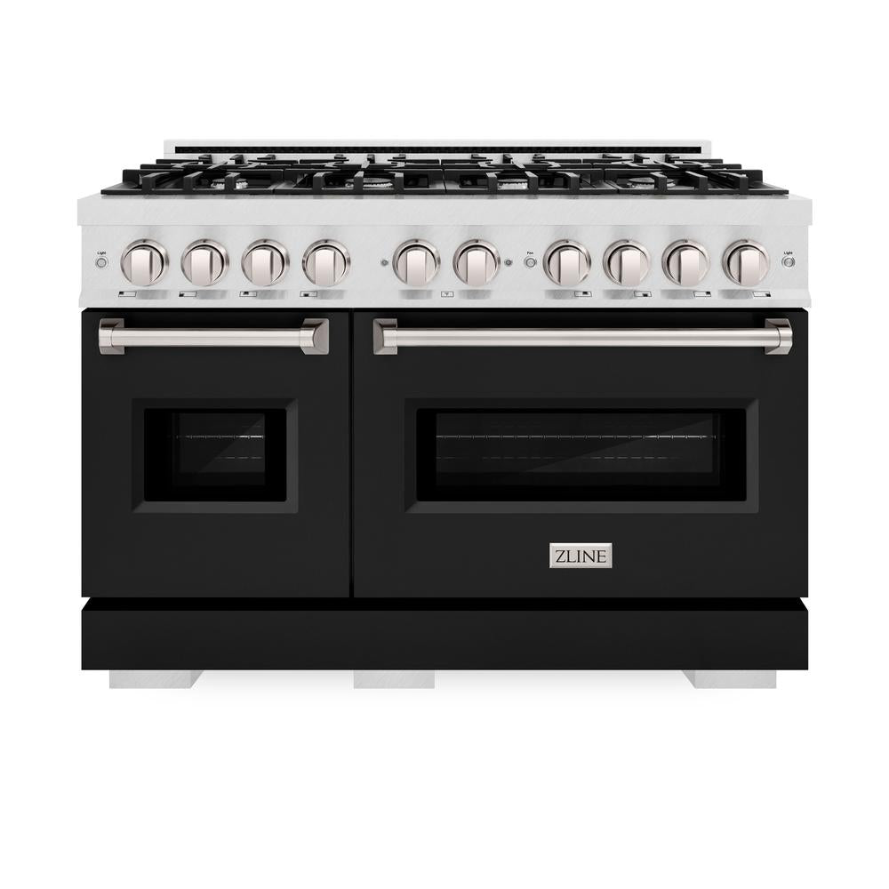 48 in. 6.7 cu. ft. Classic Double Oven Dual Fuel Range with 8 Burner Gas Cooktop - (CDRSBLM48) -