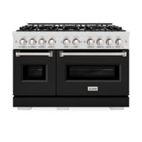 48 in. 6.7 cu. ft. Classic Double Oven Dual Fuel Range with 8 Burner Gas Cooktop - (CDRSBLM48) -