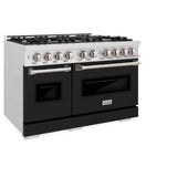 48 in. 6.7 cu. ft. Classic Double Oven Dual Fuel Range with 8 Burner Gas Cooktop - (CDRSBLM48) -