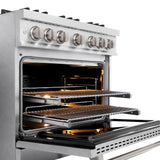 ZLINE 36 in. 5.2 cu. ft. Classic Dual Fuel Range with Gas Cooktop and Electric Convection Oven in DuraSnow® Stainless Steel with 6 Brass Burners (CDRS-BR-36) - (CDRSBR36) -