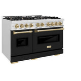 Autograph Edition 48 in. 6.7 cu. ft. Classic Double Oven Dual Fuel Range with 8 Burner Gas Cooktop - (CDRSZBLM48CB) -