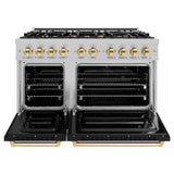 Autograph Edition 48 in. 6.7 cu. ft. Classic Double Oven Dual Fuel Range with 8 Burner Gas Cooktop - (CDRSZBLM48G) -