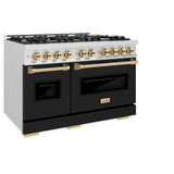 Autograph Edition 48 in. 6.7 cu. ft. Classic Double Oven Dual Fuel Range with 8 Burner Gas Cooktop - (CDRSZBLM48G) -
