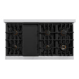 Autograph Edition 48 in. 6.7 cu. ft. Classic Double Oven Dual Fuel Range with 8 Burner Gas Cooktop - (CDRZBLM48CB) -