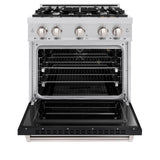 30 in. 4.2 cu. ft. Classic Gas Range with 4 Burner Cooktop and Convection Gas Oven - (CGRBLM30) -