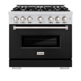 36 in. 5.2 cu. ft. Classic Gas Range with 6 Burner Cooktop and Convection Gas Oven - (CGRBLM36) -