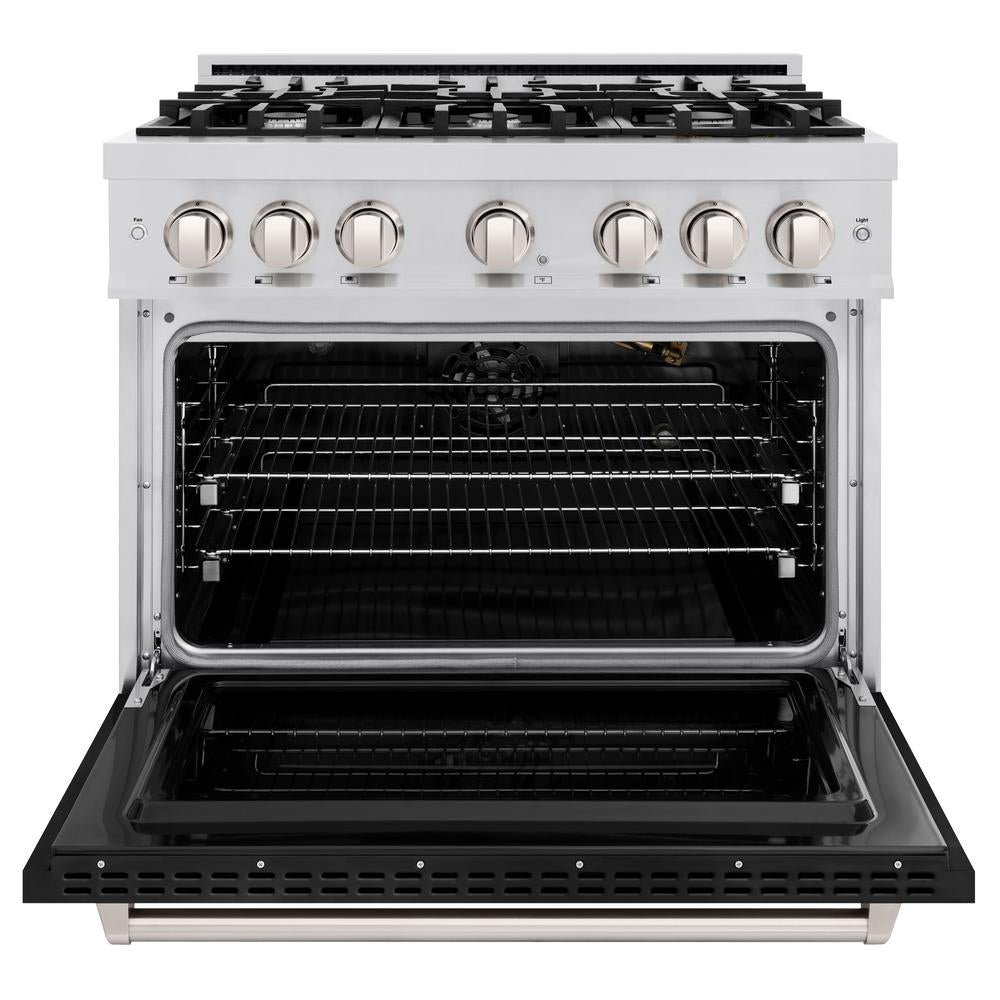 36 in. 5.2 cu. ft. Classic Gas Range with 6 Burner Cooktop and Convection Gas Oven - (CGRBLM36) -