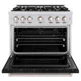 36 in. 5.2 cu. ft. Classic Gas Range with 6 Burner Cooktop and Convection Gas Oven - (CGRBLM36) -