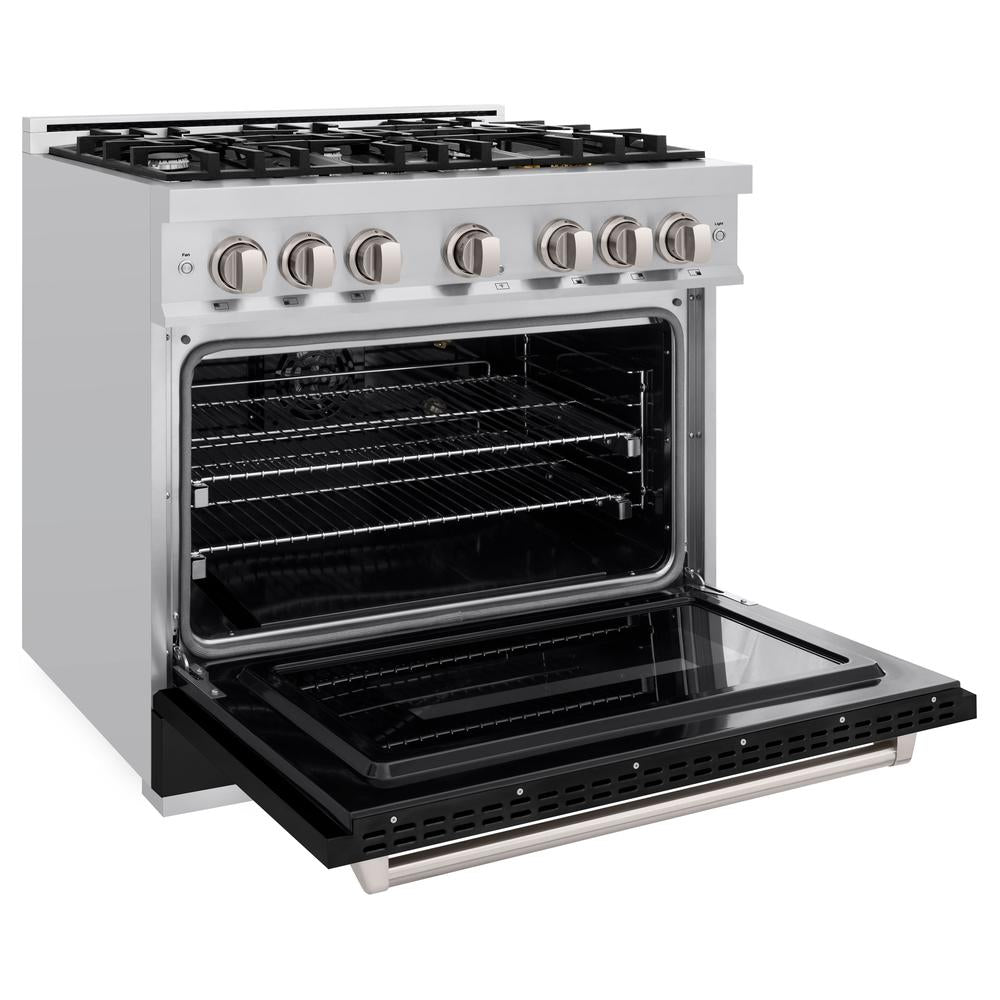 36 in. 5.2 cu. ft. Classic Gas Range with 6 Burner Cooktop and Convection Gas Oven - (CGRBLM36) -