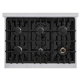 36 in. 5.2 cu. ft. Classic Gas Range with 6 Burner Cooktop and Convection Gas Oven - (CGRBLM36) -