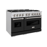 48 in. 6.7 cu. ft. Classic Double Oven Gas Range with 8 Burner Cooktop - (CGRBLM48) -