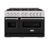 48 in. 6.7 cu. ft. Classic Double Oven Gas Range with 8 Burner Cooktop - (CGRBLM48) -