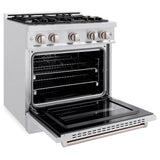 ZLINE 30 in. 4.2 cu. ft. Classic Gas Range with 4 Burner Cooktop and Convection Gas Oven in DuraSnow® Stainless Steel (CGRS-30) - (CGRS30) -