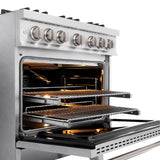 ZLINE 36 in. 5.2 cu. ft. Classic Gas Range with 6 Burner Cooktop and Convection Gas Oven in DuraSnow® Stainless Steel (CGRS-36) - (CGRS36) -