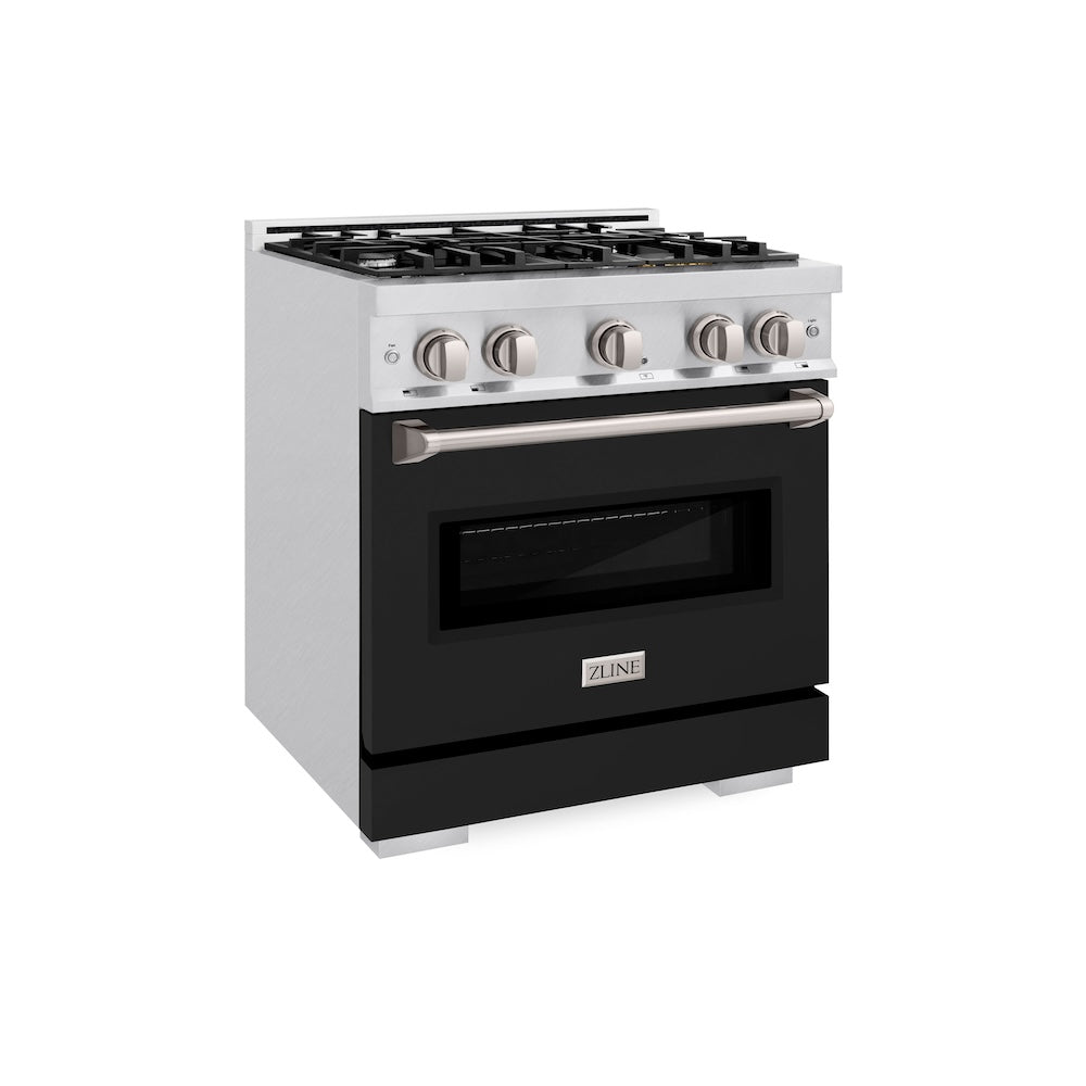 30 in. 4.2 cu. ft. Classic Gas Range with 4 Burner Cooktop and Convection Gas Oven - (CGRSBLM30) -