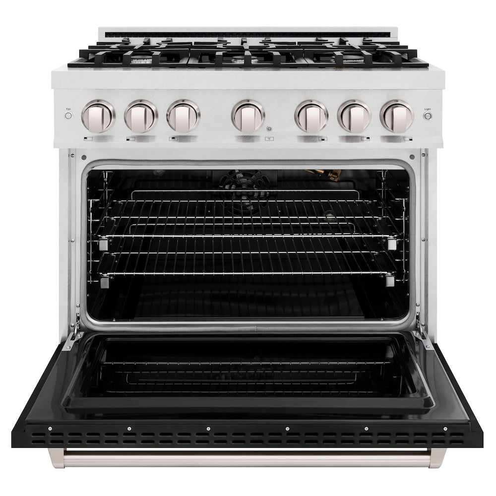 36 in. 5.2 cu. ft. Classic Gas Range with 6 Burner Cooktop and Convection Gas Oven - (CGRSBLM36) -