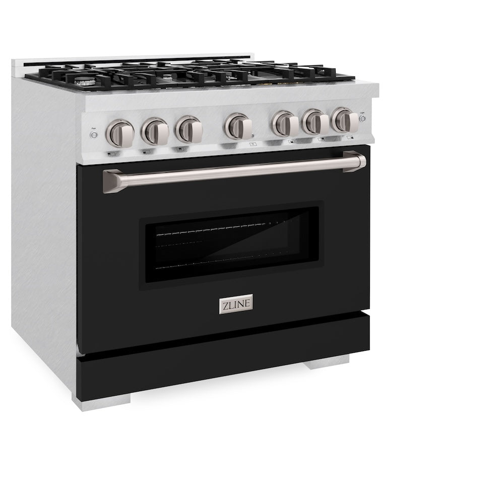 36 in. 5.2 cu. ft. Classic Gas Range with 6 Burner Cooktop and Convection Gas Oven - (CGRSBLM36) -