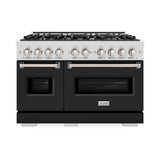 48 in. 6.7 cu. ft. Classic Double Oven Gas Range with 8 Burner Cooktop - (CGRSBLM48) -