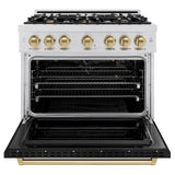 Autograph Edition 36 in. 5.2 cu. ft. Classic Gas Range with 6 Burner Cooktop and Convection Gas Oven - (CGRSZBLM36CB) -