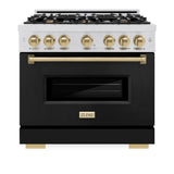 Autograph Edition 36 in. 5.2 cu. ft. Classic Gas Range with 6 Burner Cooktop and Convection Gas Oven - (CGRSZBLM36CB) -