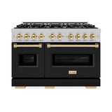 Autograph Edition 48 in. 6.7 cu. ft. Classic Double Oven Gas Range with 8 Burner Cooktop - (CGRSZBLM48G) -