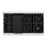Autograph Edition 48 in. 6.7 cu. ft. Classic Double Oven Gas Range with 8 Burner Cooktop - (CGRSZBLM48G) -