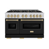 Autograph Edition 48 in. 6.7 cu. ft. Classic Double Oven Gas Range with 8 Burner Cooktop - (CGRZBLM48CB) -
