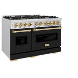 Autograph Edition 48 in. 6.7 cu. ft. Classic Double Oven Gas Range with 8 Burner Cooktop - (CGRZBLM48G) -