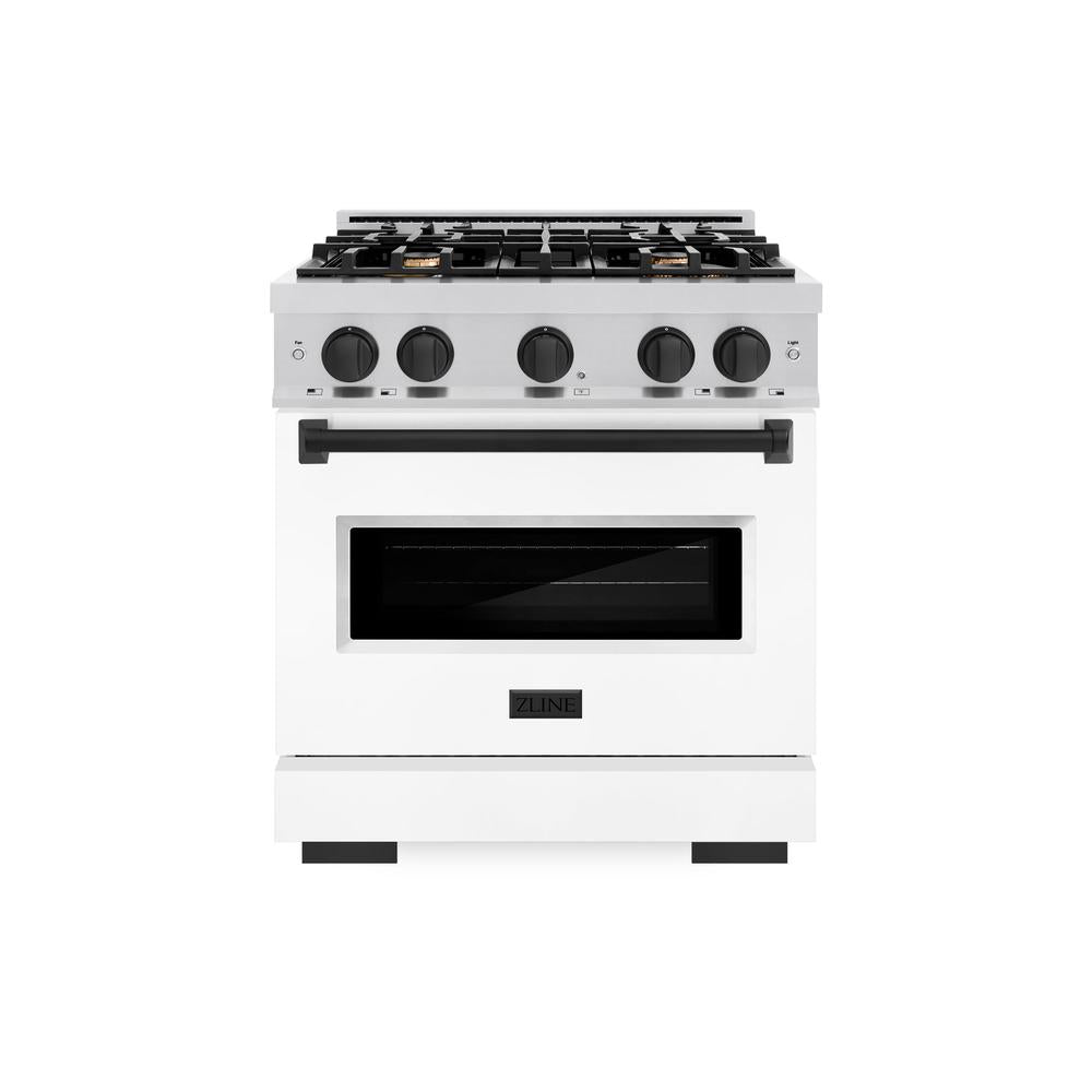 Autograph Edition 30 in. 4.2 cu. ft. Classic Gas Range with 4 Burner Cooktop and Convection Gas Oven - (CGRZWM30MB) -
